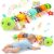 Baby Caterpillar Toys 0-6 6-12 Months, Music Animal Stuffed Sensory Toys for 3-6 Months, Infant Tummy Time Toy with Crinkle Rattle Mirror, Baby Shower Gifts for Newborn Boys Girls