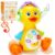 Baby Musical Light Up Duck Toy, Baby Toys Dancing Crawling Tummy Time Toys