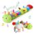 Baby Toys 0-6 Months, Musical Caterpillar Baby Rattle, Plush Sensory Toy with Mirror, Crinkle Textures, Newborn Developmental Tummy Time Stuffed Animal for Infants Boys Girls 6-12 Month (Green)