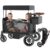 Babytronic Wagon Stroller for 2 Kids, Shock-Absorbing Wheels, Foldable