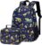 Backpack for Kids Boys Girls Preschool Kindergarten Bookbag Set with Lunch Box Truck Toddler School Bag, navy Blue