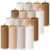 Baderke 16 Pack 16 oz Skinny Tumblers Bulk with Lid and Straw Multicolor Reusable Double Wall Plastic Travel Mugs Party Favors for Women Girls Birthday Summer Gifts (Coffee Color)