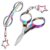 Badge Scissors, 2 Pcs Stainless Steel Mini Foldable Scissors