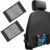 BAKAJI Set of 2 Storage Pockets for Backrest Car Seat Size 40 x 25 cm Mesh Organizer Elastic Flexible Polypropylene Organizer Easy Tear-Off Installation Black