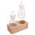 balacoo Lab Dropper Bottles with Wooden Base, Thick Glass