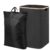 BALEINE Laundry Hamper with Lid, Tall Laundry Baskets with Bamboo Pull Handles, Large Laundry Bin with Internal Support (18 Gal/70L, Ink Black)