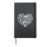 Ballet Dancer Dance Girl Ballerina Heart Word Cloud Jeté Hardcover Journal, Black