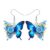 BAMAY Acrylic Floral Butterfly Earrings for Women, Acrylic Dangle Morpho Bug Jewelry Fairy Accessories Spring Insect Animal Charms Creative Garden Gifts for Nature Lovers (Navy)