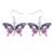 BAMAY Alloy Handmade Butterfly Earrings Bug Gifts for Women (Violet)