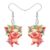 BAMAY Cute Pig Earrings Silly Gifts for Women (Floral)