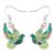 BAMAY Enamel Bird Earrings Pigeon Gifts for Nature Lovers Women (Green)