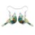 BAMAY Handmade Enamel Cardinal Earrings Bird Lover Gifts for Women (Green)