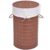Bamboo Laundry Bin Round Hamper with Removable Liner, 23.6 Inch Tall Foldable Storage Basket for Bathroom Bedroom Kids Toy Organization