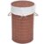 Bamboo Laundry Bin Round Hamper with Removable Liner, 23.6 Inch Tall Foldable Storage Basket for Bathroom Bedroom Kids Toy Organization