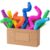 BANGYUA Montessori Color-Changeable Extension Tube,Large 12-Pack Sensory Toys