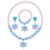 BAOBAOJOY 5PCS Snowflake Princess Jewelry Set for Girls, Princess Jewelry for Little Girls, Stretch Necklace, BraceletsRings and Clip on Earrings, Perfect for Dress Up, Birthday Party & Pretend Play