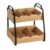 Baoblaze Bamboo Storage Shelf Double Layer Kitchen Counter Organizer With Dividers For Tea Pouch Sugar Packet Small Snacks Suitable For Pantry Breakroom Modern Home