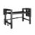 Baoblaze Microwave Storage Shelf Adjustable Rack Oven Stand Organizer Carbon Steel with Hooks Utensil Hanging Suitable for Kitchen countertop Organization Small RV Kitchens Dorm Rooms, Black