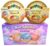Bao Bun Squishy Toys, 2Pcs Glitter Gold and White Slow Rising Squeeze Balls
