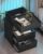 Baoz Modern Nightstand with Charging Station & LED Lights for Bedroom,Black