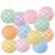 Baquler 12 Pcs Pastel Paper Lanterns 10 Inch, Checkerboard & Daisy Hanging Paper Lantern Set for Back to School Classroom Decorations, Dorm Room Macaron Floral Decor, Birthday Baby Shower Party