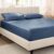 Bare Home 100% Organic Cotton Sateen Fitted Sheet (Queen, Bering Sea)