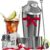 Bar Set Cocktail Shaker Set Bartender Kit, 8 Piece Silver Cocktail Set, Mixology Bartender Kit, Steel Drink Shakers Cocktail Kit, Bar Accessories: 24oz Martini Shaker, Muddler, Cocktail Book and More