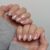 Basilify Chrome Nude Press On Nails, Short Almond Shimmer