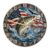 Bass Wall Clock, Rustic Natural Hook Eagle Summer Blue Round Wall Clock for Living Room Bedroom Kitchen Decor 11.6×11.6 Inches