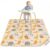 Basumee Splat Mat High Chair Mat Waterproof Baby Play Splat Mat for Under High Chair Food Catcher Highchair Mat for Floor Non Slip Bottom, Beige Savanna Animals, 46×42 Inches