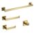 Bathroom Shelf Gold BrushedAccessories Hardware Set Towel Bar Rail Toilet Paper Holder (Color : Bath Towel Rack) (4 Pieces Kit.)