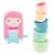 Bath Time Bundle, 6-Piece Set – Nesting Silicone Cups with Bath Mitt for Babies 0 Months+, Bath Toys for Kids as Gift, Bath time Toddler Gift, Mermaid