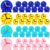 Batiyeer 24 Pcs Teaching Clock Kit for Kids to Tell Time Teaching Mini Geared Clock for Kids Basic Math Development Teacher and Classroom Supplies, 4 Inch(Dark Blue, Yellow, Pink, Sky Blue)