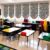 Batiyeer 6 Pcs 36″ x 24″ Classroom Curtains Windows Valances Back to School Playroom Window Curtains Checkered Flower Patterns for First Day of School Classroom Teacher Student Room Decor