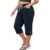 bawilom Women’s Plus Size Capri Pants Drawstring Waist with Pockets Navy