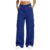 bawilom Women’s Wide Leg Cargo Pants Utility Pockets Sweatpants Blue