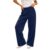 bawilom Women’s Wide Leg Sweatpants Drawstring Waist with Pockets Navy