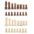 Baxnore 32PCS International Chess Pieces Dual Color Wooden Chess Figures for Board Games Wood Glossy Appearance Wear with Soft Felt Bottom for Home Entertainment Family Game Night