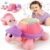 BAYSING Montessori Musical Turtle Toy for 1 Year Old: Light-Up Crawling Set with Baby Einstein Aquarium Design, Sensory Play for 0-12 Months, Ideal Christmas/Birthday Gift for Baby Boys & Girls