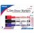 BAZIC PRODUCTS Assorted Magnetic Dry Erase Markers w/Eraser, 3 Count