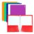 BAZIC Products Glossy Laminated Paper 2-Pocket Folder with Prongs, 6-Set