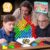 BBnote 64PCS Stack Game for Adult & Kids, Tetra Board Tower Games for Family Travel Party, 2 Players Balance Stacking Toy, Team Toys Building Block
