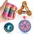 BBRUB Fidget Toy Set, 4 Pack with Finger Spinning Ball, 3D Cube Spinning Top, Mechanical Selector, Massage Roller