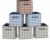 BBSET 6 Pcs western Cow Cube Storage Bins 12.5 inch with Handle