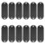 BCOATH 30pcs Black Aluminum Alloy Oval Name Plate with Dual Holes for Easy Installation, Blank Surface for Engraving, Suitable for Desk and Door Use in Office or Factory Settings