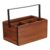 BCOATH Wood Silverware Caddy with 4 Compartments Versatile Storage Organizer for Spoons and Napkins, Portable Wooden Utensil Holder for Camping and Outdoor Gatherings