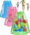 Beach Toy Bag, 3pcs Mesh Sand Toys Backpack for Sandbox Buckets, Travel Beach Vacation Essentials for Kids, Shell Collecting Bag Tools, Beach Must Haves Sand Box Toys Seashell Bags (Multicolorful)
