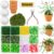 Bead Plant Kit with Green Glass Pots Tools, for Make Beading Flower