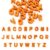 Beadthoven 26pcs Large Letter Beads A-Z Bubble Letter Bead Orange