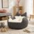Bean Bag Chair, Corduroy Fabric, Ergonomic Support, Modern Style, Adult Size, Living Room (Gray)